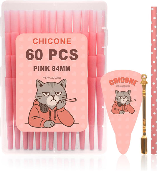 CHICONE Pink Cat 60 Count Pre-Rolled Cones