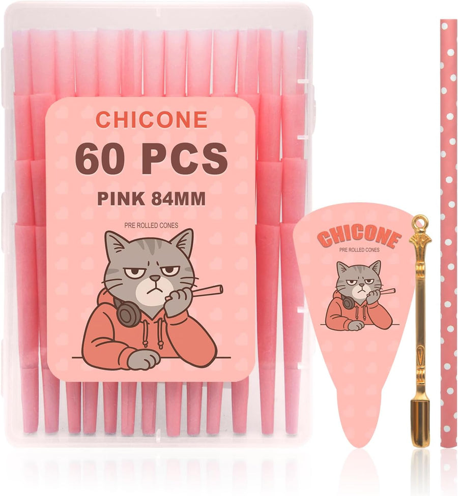 CHICONE Pink Cat 60 Count Pre-Rolled Cones